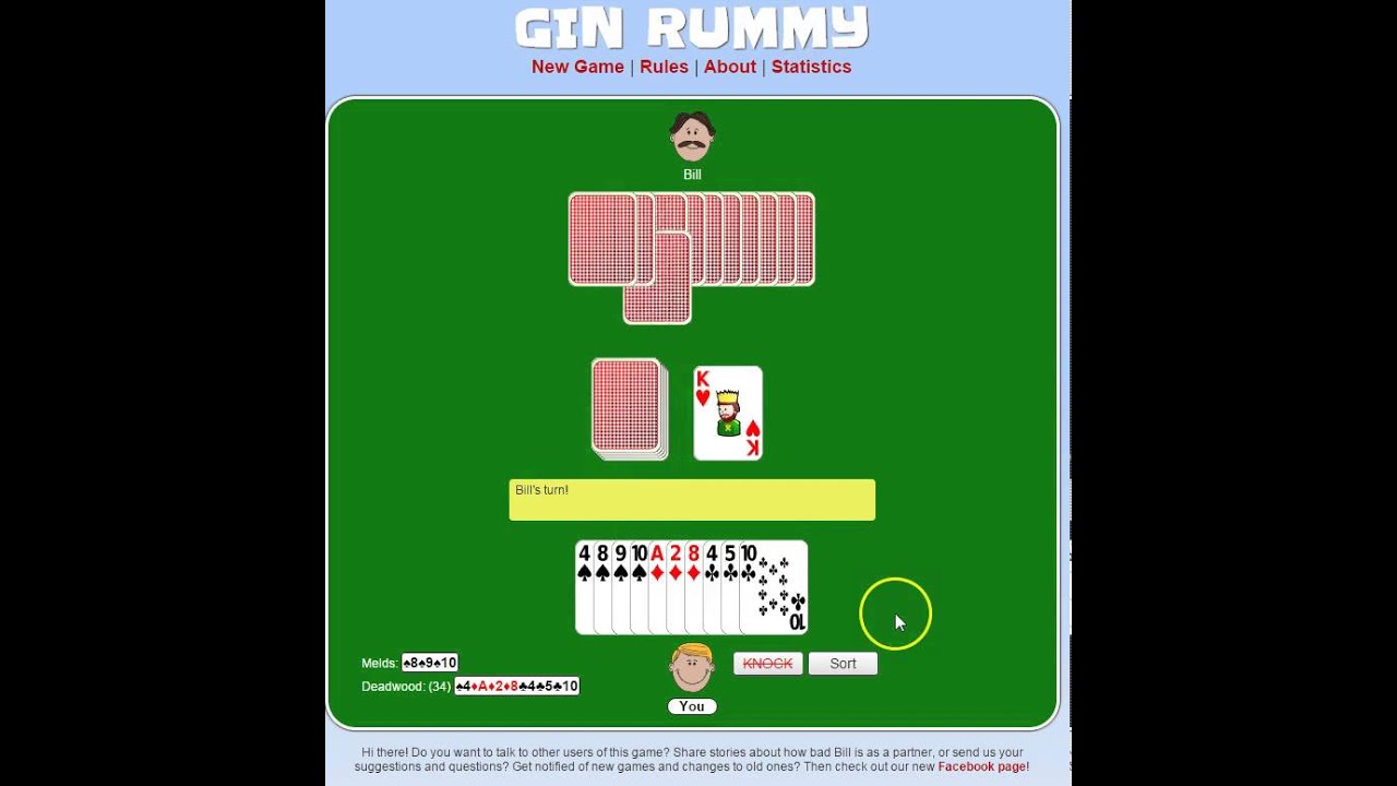 free knock rummy games